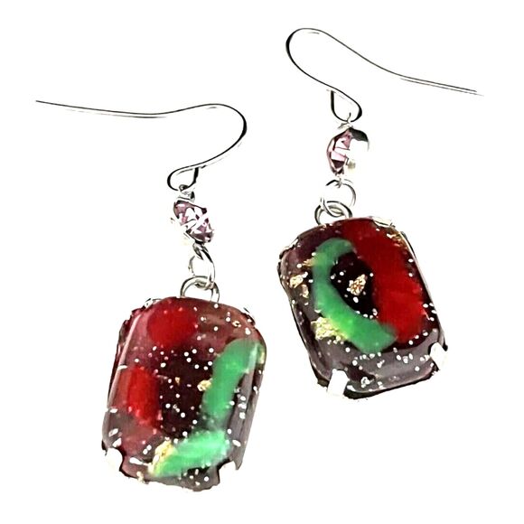 Vintage Earrings Crystal With Lightweight Prong Set Beads 1H - Picture 1 of 3